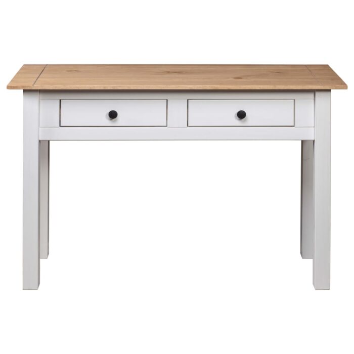 Table console Blanc 110x40x72 cm Pin solide Gamme Panama – Image 4