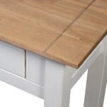 Table console Blanc 110x40x72 cm Pin solide Gamme Panama – Image 6