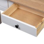 Table console Blanc 110x40x72 cm Pin solide Gamme Panama – Image 7
