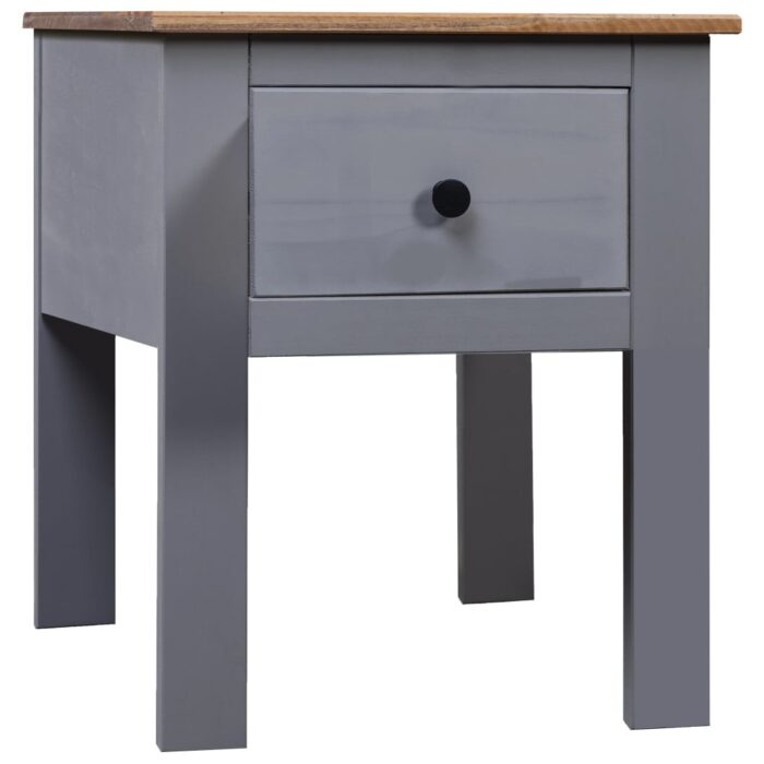 Table de chevet Gris 46x40x57 cm Pin Gamme Panama – Image 1