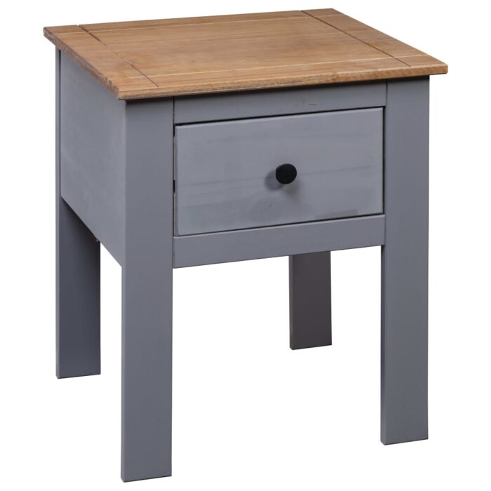 Table de chevet Gris 46x40x57 cm Pin Gamme Panama – Image 3