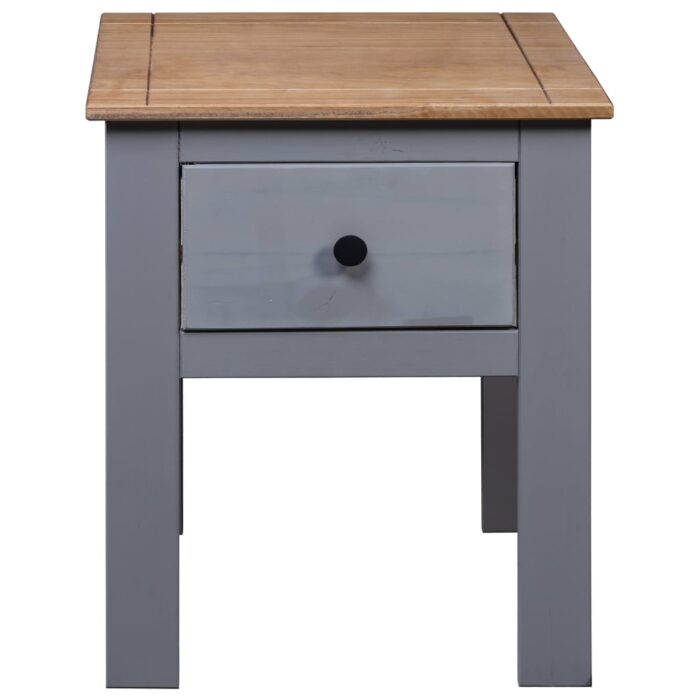 Table de chevet Gris 46x40x57 cm Pin Gamme Panama – Image 5