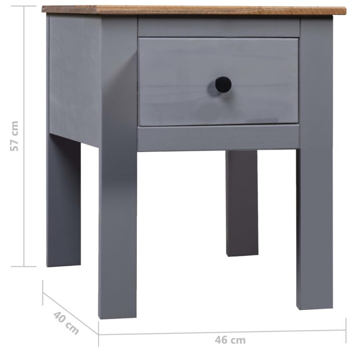 Table de chevet Gris 46x40x57 cm Pin Gamme Panama – Image 8