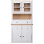 Buffet haut Blanc 93x40,5x180 cm Pin Gamme Panama – Image 4