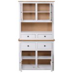 Buffet haut Blanc 93x40,5x180 cm Pin Gamme Panama – Image 5