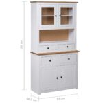 Buffet haut Blanc 93x40,5x180 cm Pin Gamme Panama – Image 6