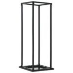 Portant de bois de chauffage avec base Noir 37x37x113 cm Acier