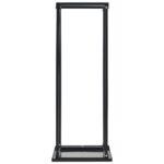 Portant de bois de chauffage avec base Noir 37x37x113 cm Acier – Image 2