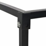 Portant de bois de chauffage avec base Noir 37x37x113 cm Acier – Image 3