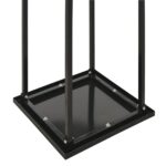 Portant de bois de chauffage avec base Noir 37x37x113 cm Acier – Image 4
