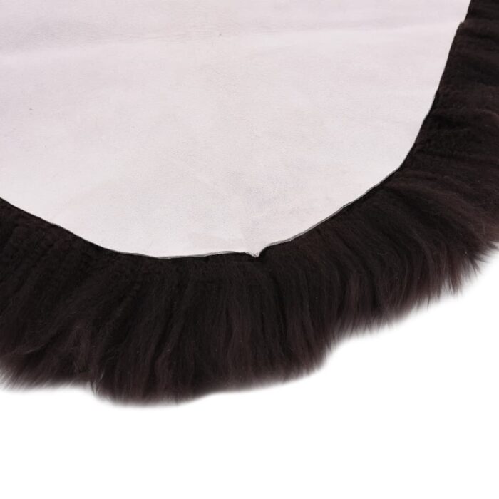 Tapis en peau de mouton 60 x 90 cm Marron – Image 3