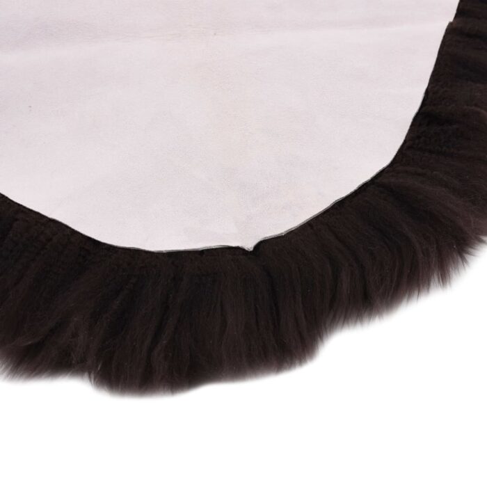 Tapis en peau de mouton 60 x 180 cm Marron – Image 3