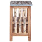 Table de chevet 41x30x50 cm bois d'acajou massif – Image 4