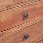 Table de chevet avec 3 tiroirs 35x25x35 cm bois d'acajou massif – Image 6