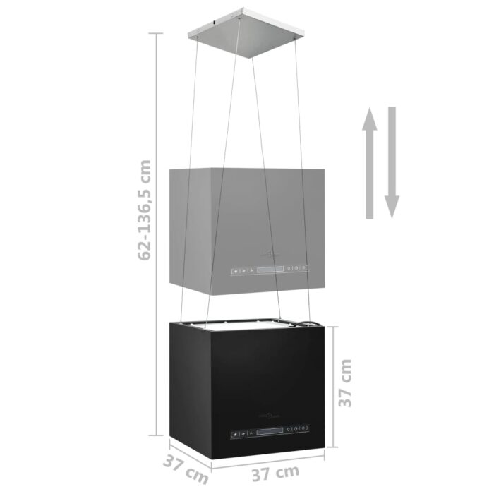 Hotte suspendue à LCD tactile 37 cm Acier enduit de poudre – Image 6
