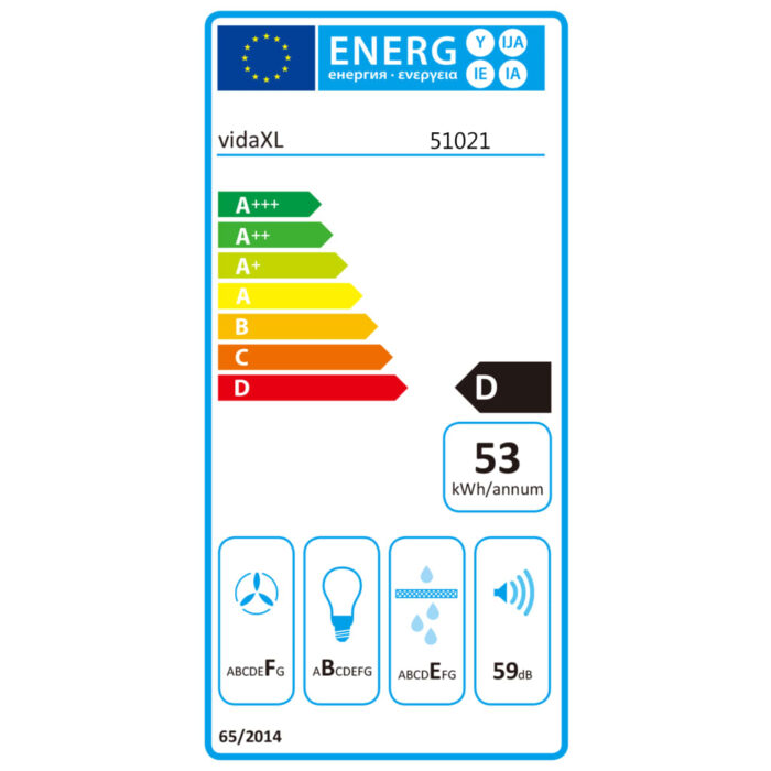 Hotte suspendue à LCD tactile 37 cm Acier enduit de poudre – Image 7