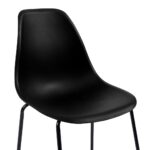 Chaises de bar lot de 2 noir plastique – Image 5