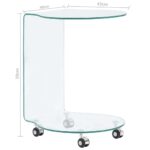 Table basse 45x40x58 cm Verre trempé – Image 4