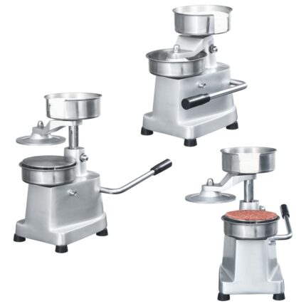 Presse à hamburger avec 500 feuilles de galettes Aluminium 10cm