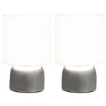 Lampes de table 2 pcs Bouton tactile Blanc E14 – Image 2