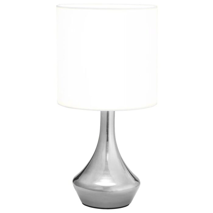 Lampes de table 2 pcs Bouton tactile Blanc E14 – Image 4