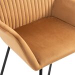 Chaises à manger lot de 4 Crème Velours – Image 6