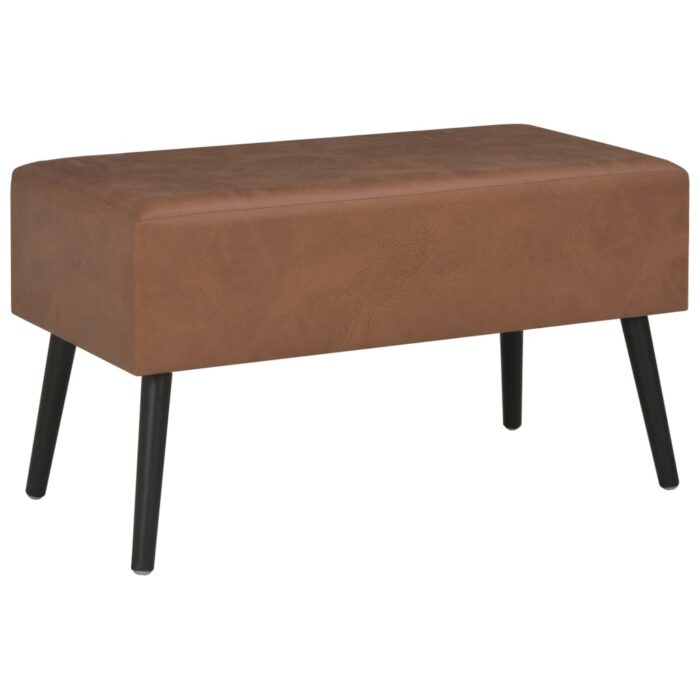 Banc avec tiroirs 80 cm Marron foncé Similicuir – Image 2