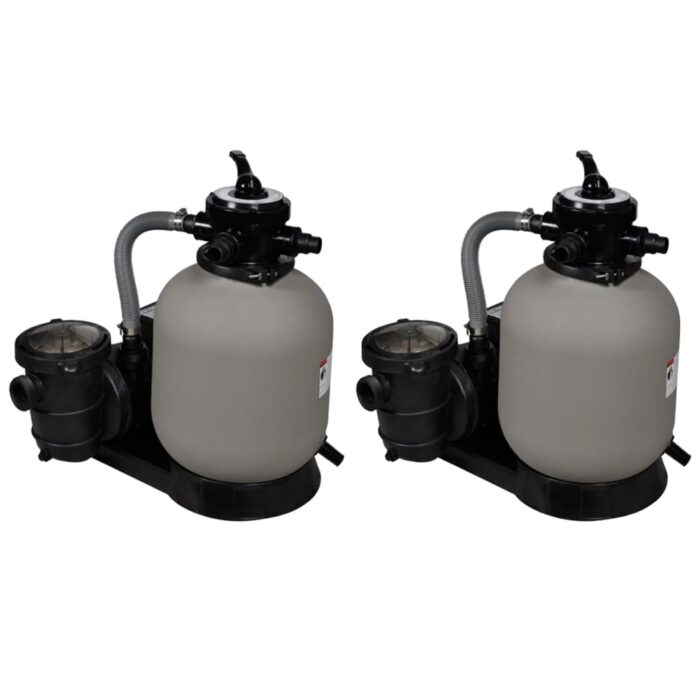 Pompes à filtre à sable 2 pcs 600 W 17000 l/h – Image 1