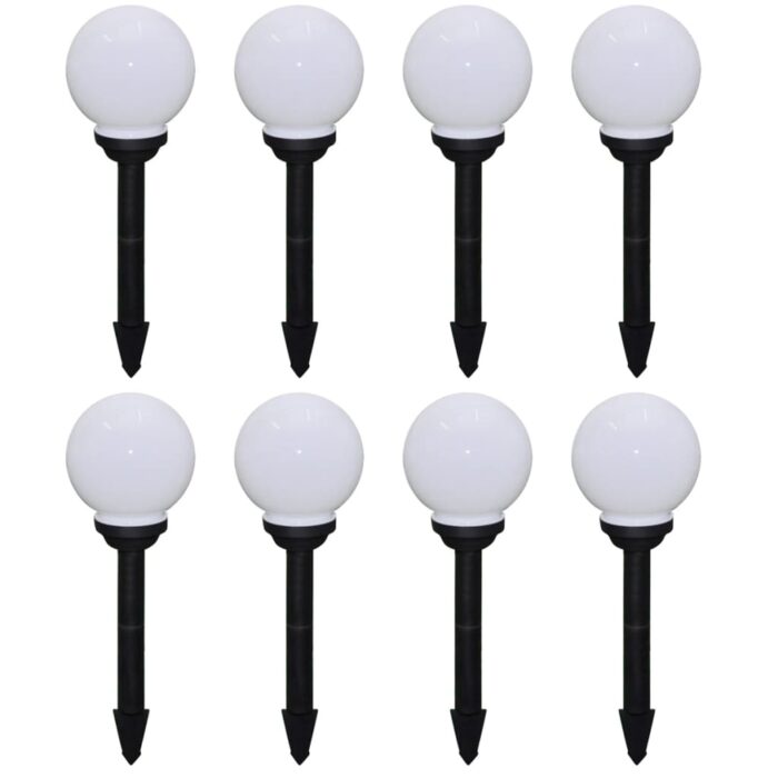 8 pcs Lampes d'allée d'extérieur à LED 15 cm et piquet au sol – Image 1