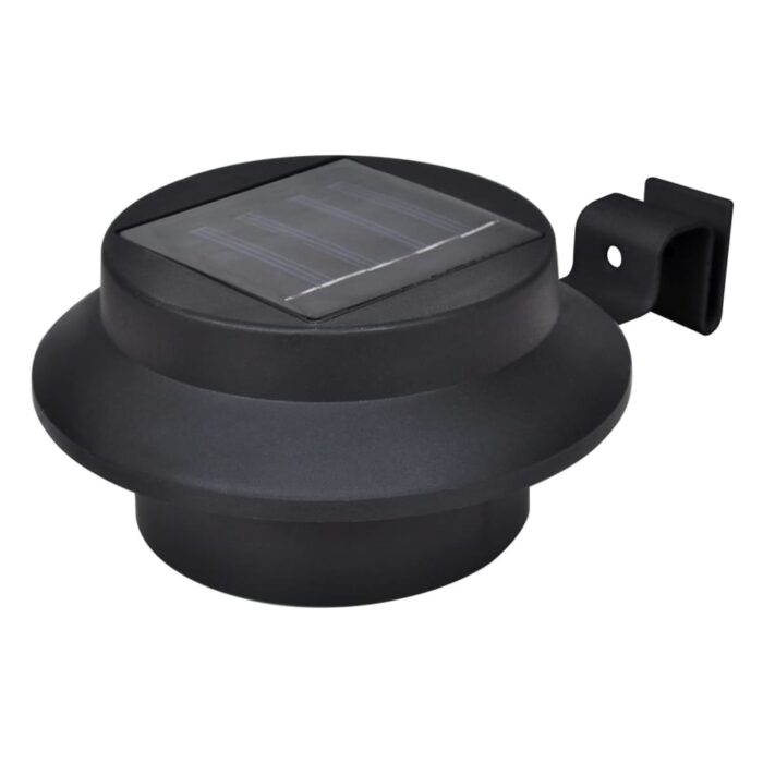 Lampes solaires à LED d'extérieur pour clôture 12 pcs Noir – Image 2
