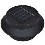 Lampes solaires à LED d'extérieur pour clôture 12 pcs Noir – Image 3