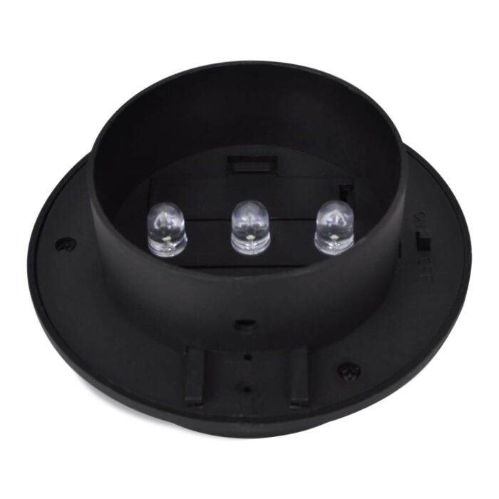Lampes solaires à LED d'extérieur pour clôture 12 pcs Noir – Image 4