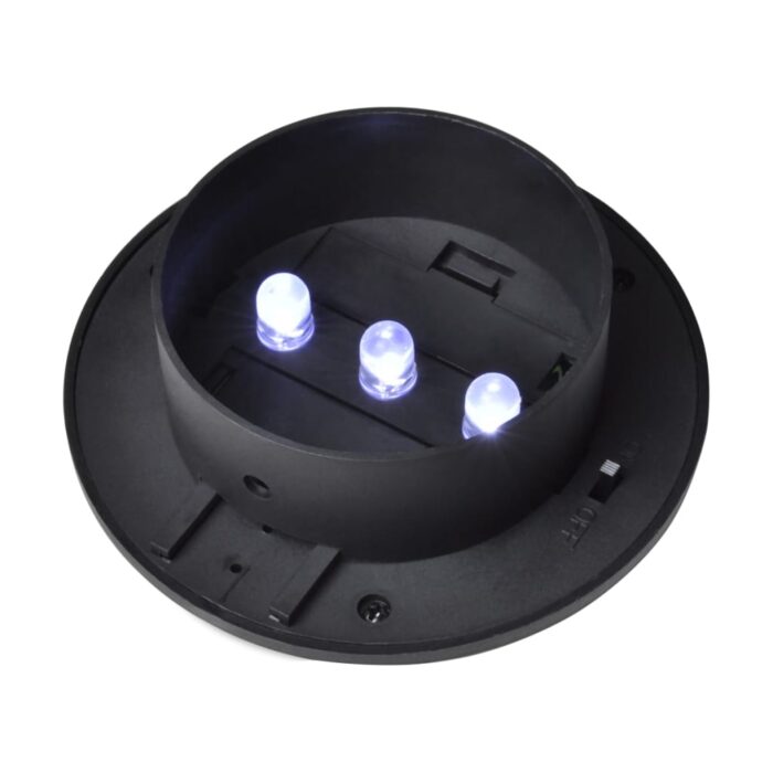 Lampes solaires à LED d'extérieur pour clôture 12 pcs Noir – Image 5