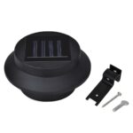 Lampes solaires à LED d'extérieur pour clôture 12 pcs Noir – Image 7