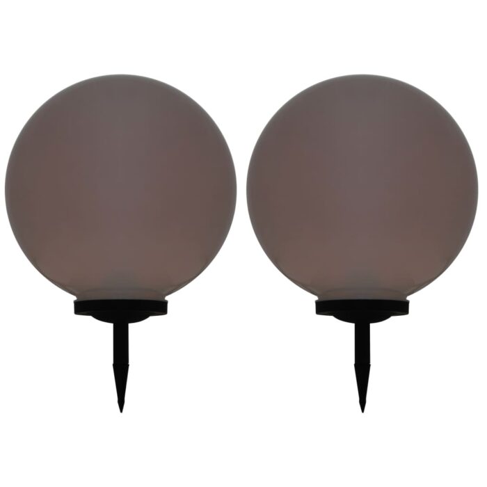 Lampes solaires sphériques LED de jardin 2 pcs 50 cm RVB – Image 1