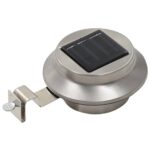 Lampes solaires à LED rondes d'extérieur 12 pcs 12 cm Blanc – Image 2