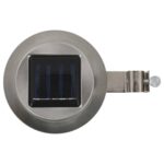 Lampes solaires à LED rondes d'extérieur 12 pcs 12 cm Blanc – Image 3