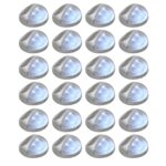 Lampes solaires murales à LED d'extérieur 24 pcs Rond Argenté
