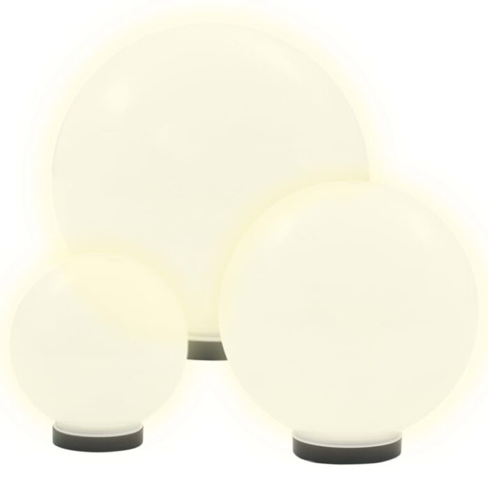 6 pcs Jeu de lampe boule à LED PMMA sphérique 20/30/40 cm – Image 3