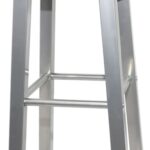 Tabourets de bar lot de 4 argenté et marron MDF – Image 3