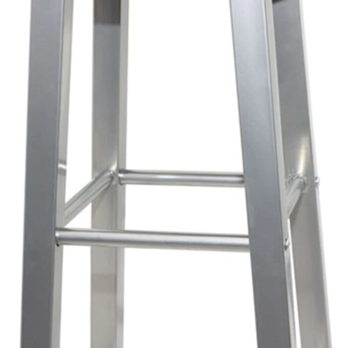 Tabourets de bar lot de 4 argenté et marron MDF – Image 3