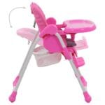 Chaise haute pour bébé Rose et gris – Image 4