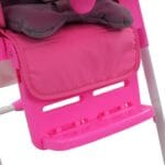 Chaise haute pour bébé Rose et gris – Image 9