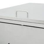 Abri pour poubelle sur roulettes 240 L Acier inoxydable – Image 4
