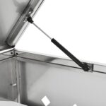 Abri pour poubelle sur roulettes 240 L Acier inoxydable – Image 5