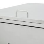 Abri de poubelle double sur roulettes 240 L Acier inoxydable – Image 5