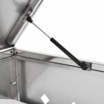 Abri de poubelle double sur roulettes 240 L Acier inoxydable – Image 6