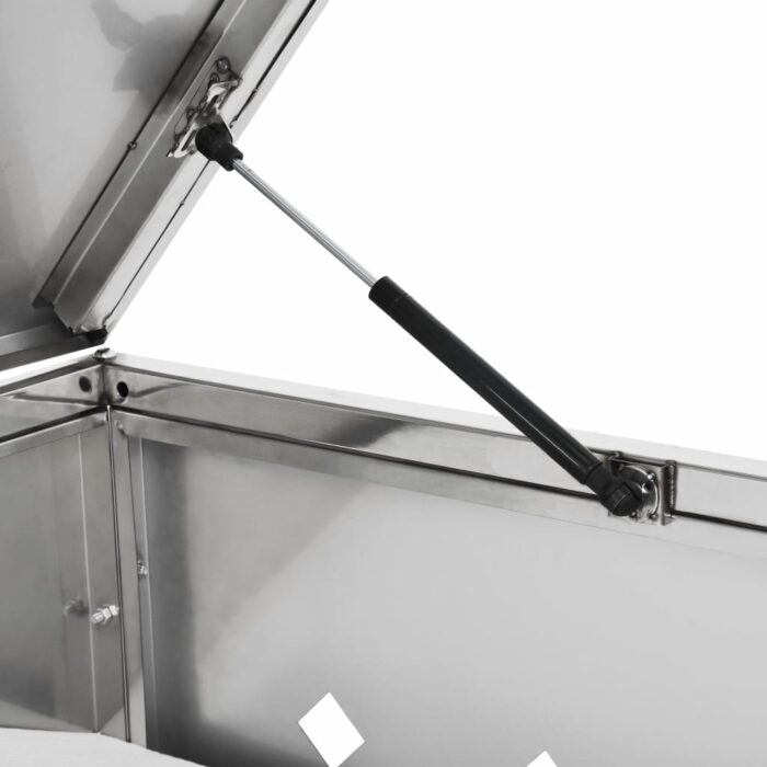 Abri de poubelle double sur roulettes 240 L Acier inoxydable – Image 6