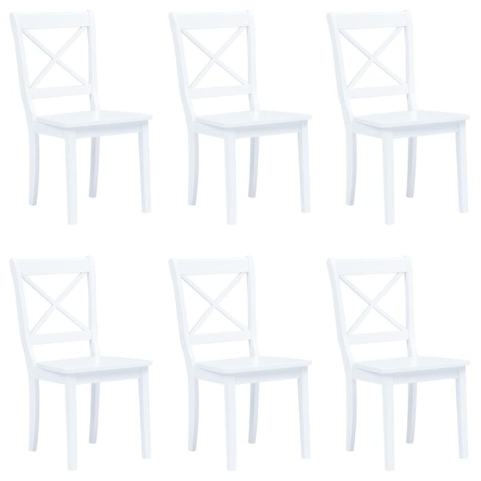 VXL8719883707921_a_en_hd_1.jpg Chaises à manger lot de 6 blanc bois d'hévéa massif – Image 1