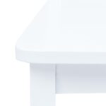 Chaises à manger lot de 6 blanc bois d'hévéa massif – Image 5